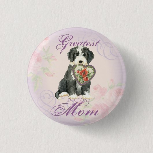 Beardie Heart Mama Button (Vorderseite)