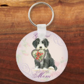 Beardie Heart Mama Schlüsselanhänger (Vorderseite)