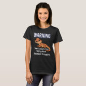 Beardie Mom Niedlich Lizard Warning Zitat Bearded  T-Shirt (Vorne ganz)