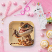 Beardie Num Num Plate Pappteller (Party)