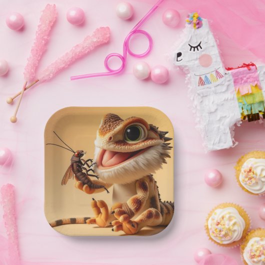 Beardie Num Num Plate Pappteller (Party)