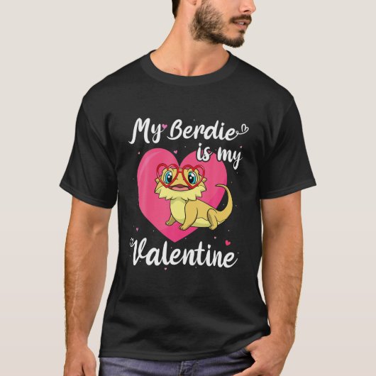 Beardie Reptile des niedlichen Bartagan-Valentinst T-Shirt (Vorderseite)