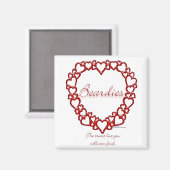 Beardie True Love Magnet (Vorderseite/Rückseite)