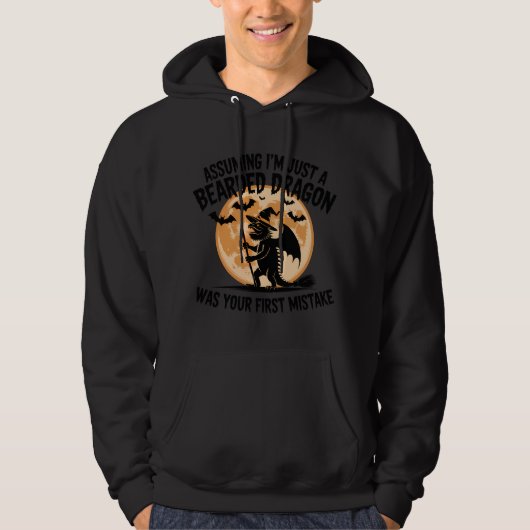 Beardie Witch Silhouette Design Hoodie (Vorderseite)