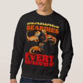 Beardies Beardies Everywhere Bearded Dragon Pet L Sweatshirt (Vorderseite)