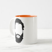 Beardliness Tasse, orange Zweifarbige Tasse (Vorderseite Links)