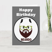 Beardo panda zum Geburtstag Karte (Vorderseite)