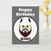 Beardo panda zum Geburtstag Karte (Gelbe Blume)