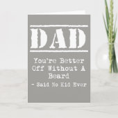 Beards and Schnurrbart Fathers Day Dad Giftcard Karte (Vorderseite)