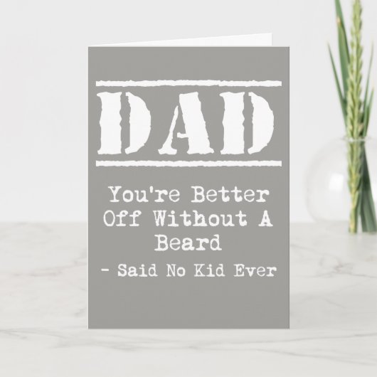 Beards and Schnurrbart Fathers Day Dad Giftcard Karte (Vorderseite)