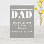 Beards and Schnurrbart Fathers Day Dad Giftcard Karte (Gelbe Blume)