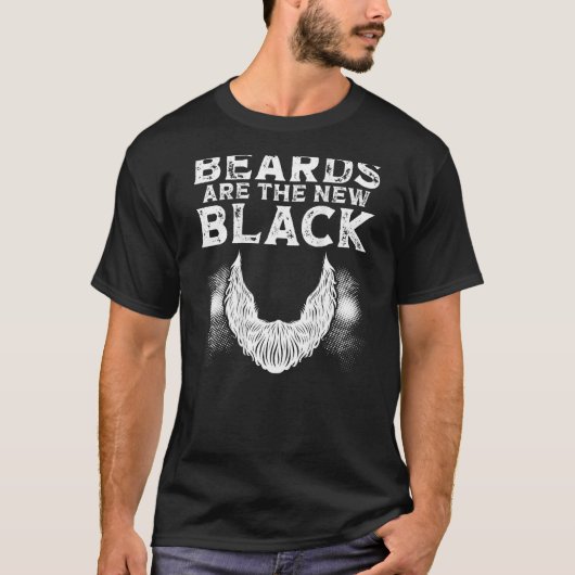 Beards Are The New Black Backprint Beard T-Shirt (Vorderseite)
