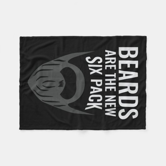 Beards Are The New Six Pack _ Beard Lover Bearded  Fleecedecke (Vorderseite (Horizontal))