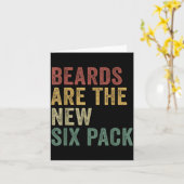 Beards Are The New Six Pack Funny Bearded Men  Karte (Gelbe Blume)