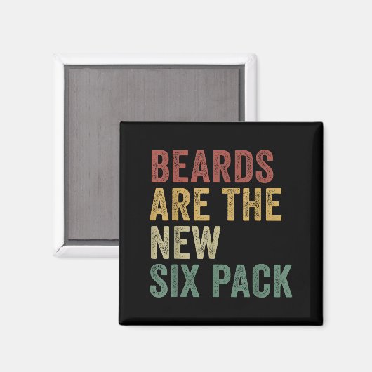 Beards Are The New Six Pack Funny Bearded Men Magnet (Vorderseite/Rückseite)