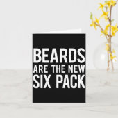 Beards Are The New Six Pack  Karte (Gelbe Blume)