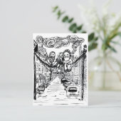 Beards auf einem Draht Postkarte (Stehend Vorderseite)