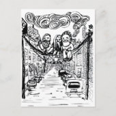 Beards auf einem Draht Postkarte (Vorderseite)