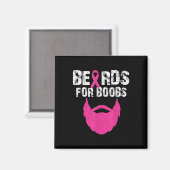 Beards für S Brustkrebs-T-Shirt Magnet (Vorderseite/Rückseite)