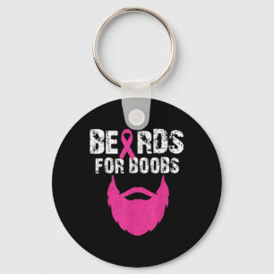 Beards für S Brustkrebs-T-Shirt Schlüsselanhänger