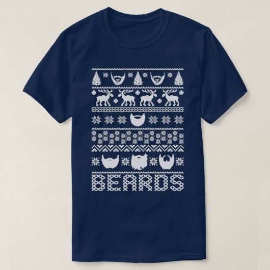 Beards Ugly Christmas T-Shirt (Design vorne)