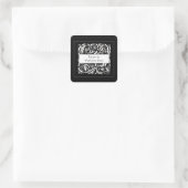 Beardsley Acanthus Leaf Buchzeichen Quadratischer Aufkleber (Tasche)