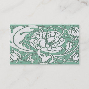 Beardsley Art Nouvea Pfingstrose Standard-Geschäft Visitenkarte