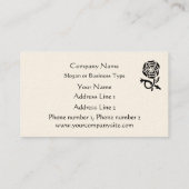 Beardsley Blumengrenzelegante Visitenkarte (Rückseite)