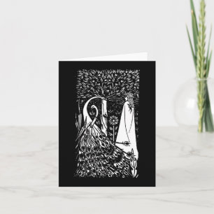 Beardsley Dame u. Pfau-Anmerkungs-Karte Karte