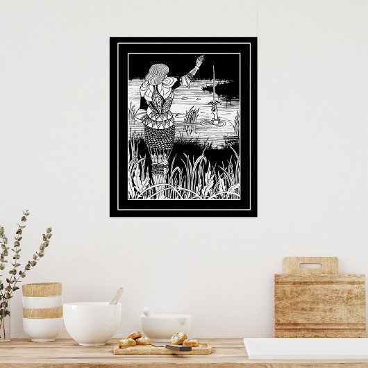 Beardsley Excalibur & Knight Art Poster (Küche)