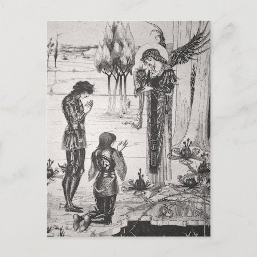 Beardsley Holy Grail Post Card Postkarte (Vorderseite)