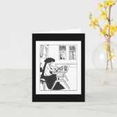 Beardsley Isolde Kunst Nouveau Anmerkungs-Karte Karte (Gelbe Blume)