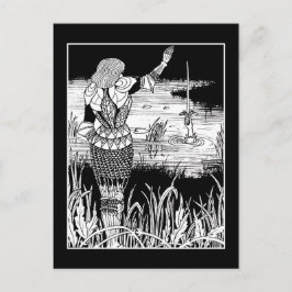 Beardsley Knight Excalibur Post Card Postkarte