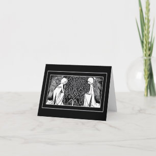 Beardsley Kunst Nouveau Engels-Mitteilungskarten Karte