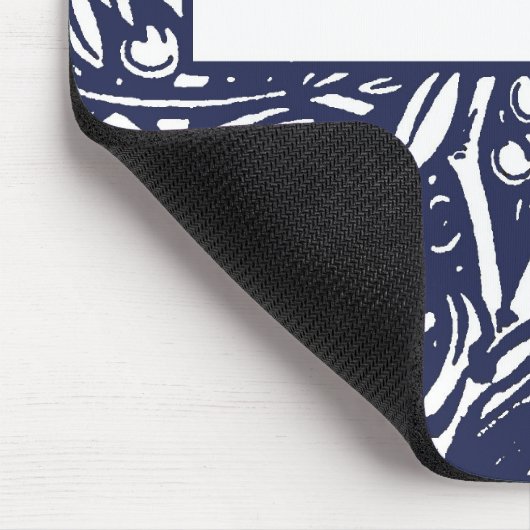 Beardsley Kunst Nouveau Monogramm Mousepad (Ecke)