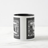 Beardsley Kunst Nouveau Schwarzweiss-Frau Tasse (Zentrum)