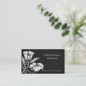 Beardsley Mohnblumen-elegante TotenVisitenkarte Visitenkarte (Stehend Vorderseite)