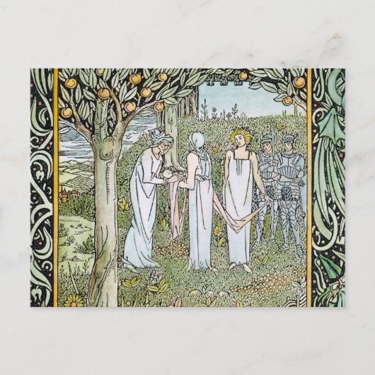 Beardsley: Morte D'Arthur Postkarte (Vorderseite)