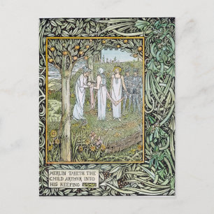 Beardsley: Morte D'Arthur Postkarte