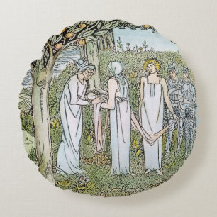 Beardsley: Morte D'Arthur Rundes Kissen