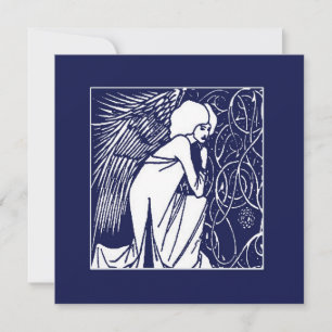 Beardsley Nouveau Angel Holiday Cards Feiertagskarte