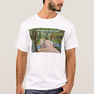 Beardsley Park-Ansicht der Steinbrücke T-Shirt