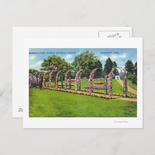 Beardsley Park Blick auf den Botanischen Garten Postkarte (Vorne/Hinten)