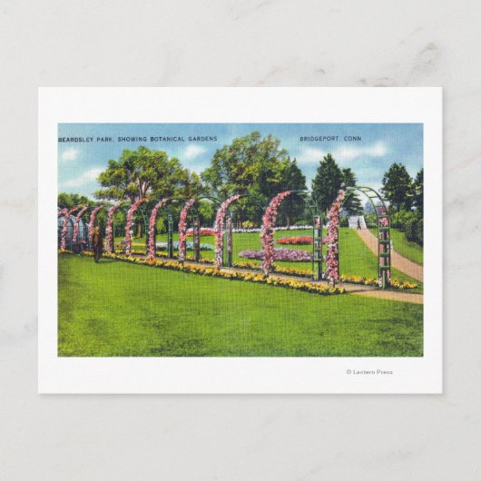Beardsley Park Blick auf den Botanischen Garten Postkarte (Vorderseite)