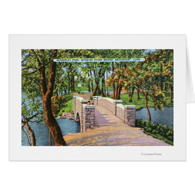 Beardsley Park Blick auf die Stone Bridge (Vorderseite (Horizontal))