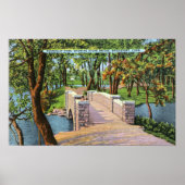 Beardsley Park Blick auf die Stone Bridge Poster (Vorne)