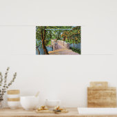 Beardsley Park Blick auf die Stone Bridge Poster (Küche)