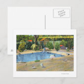 Beardsley Park Sicht auf Wasservögel Postkarte (Vorne/Hinten)