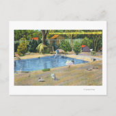 Beardsley Park Sicht auf Wasservögel Postkarte (Vorderseite)