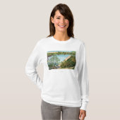 Beardsley Park-Wasser-Fall-Szene T-Shirt (Vorne ganz)